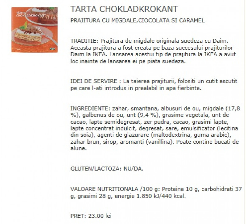 Ingredientele prăjiturii | ikea.ro