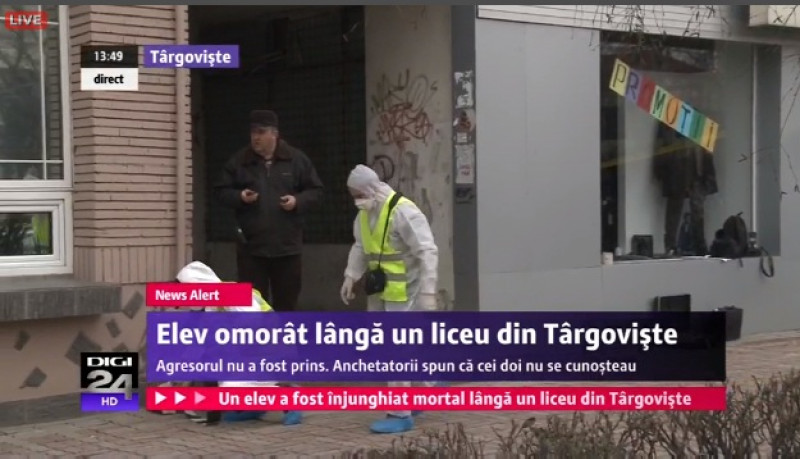 LA 100 DE METRI DE LICEU. Un elev din Târgoviște a murit, după ce a fost înjunghiat în gât | DIGI24