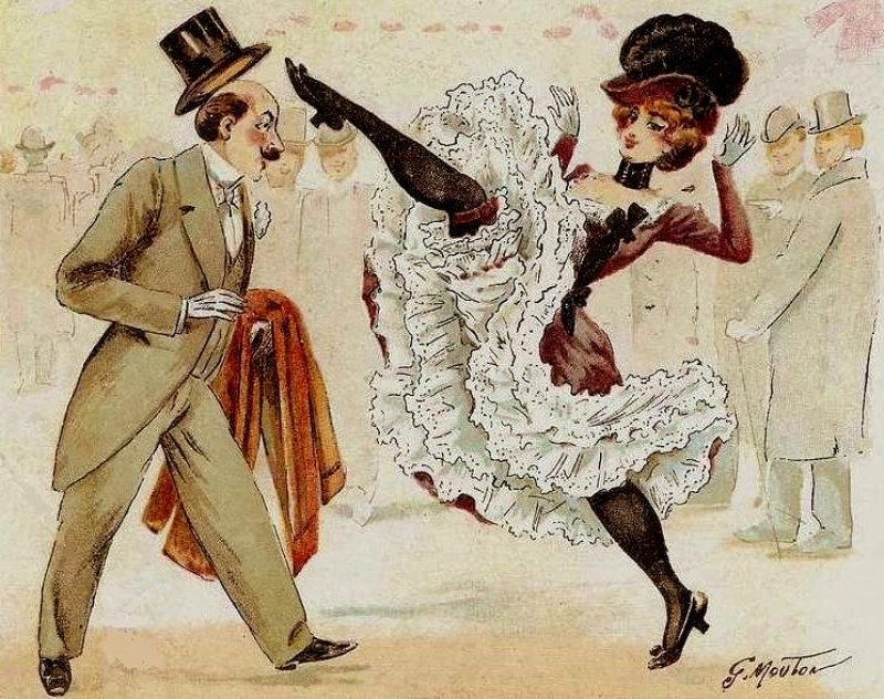 G. Mouton, caricatura „Danseuse de french cancan”