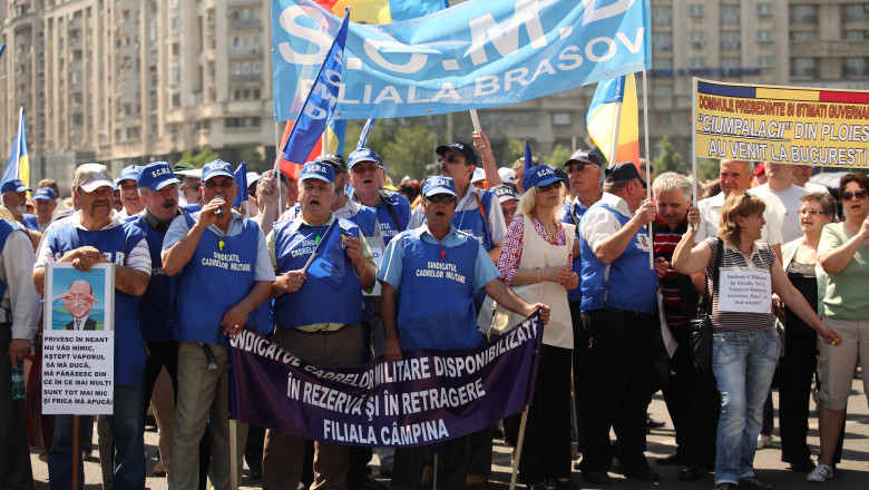 pensionari militari protest mediafax