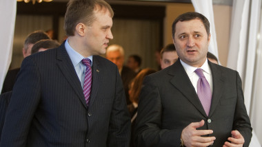 evgheni sevciuk liderul transnistrean impreuna cu Vlad Filat mfax 1