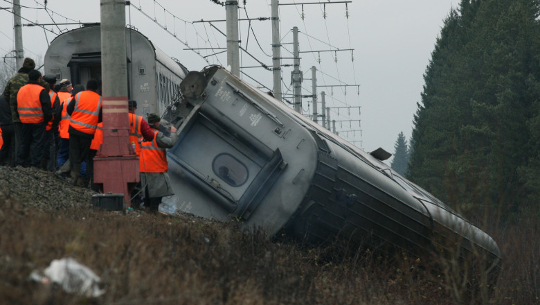 tren deraiat rusia - 3964982-AFP Mediafax Foto-KIRILL KUDRYAVTSEV