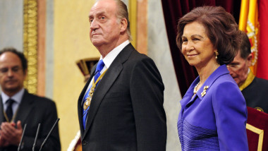 regele si regina spaniei Juan Carlos si Sofia afp