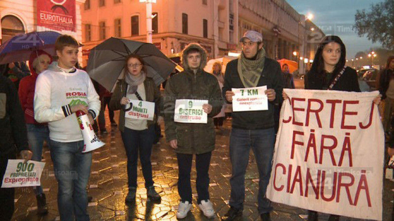 protest pe ploaie la Timisoara 08