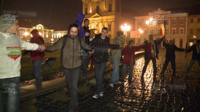 protest pe ploaie la Timisoara 15