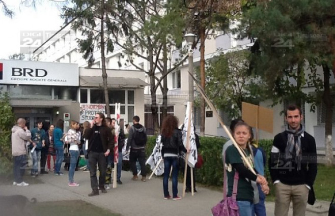 protestul studentilor la Timisoara 2