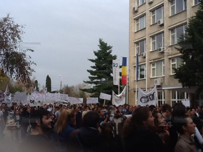 protestul studentilor la Timisoara 13