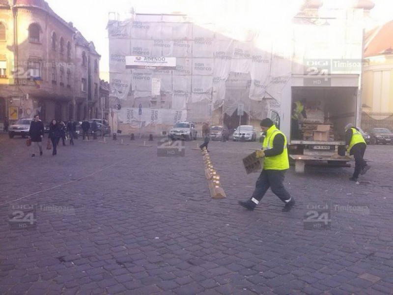 Amenajarea parcarii si traseului auto in Piata Unirii 07