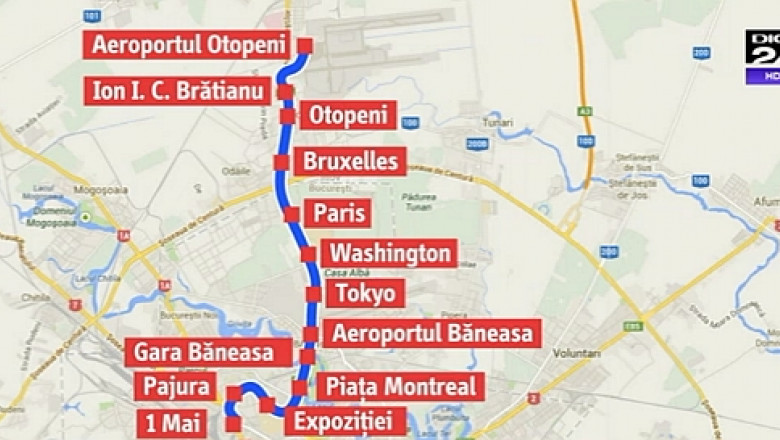 Harta Metroul CÄƒtre Otopeni Opreste La Mall Metrorex A Stabilit StaÅ£iile Viitoarei Magistrale 6