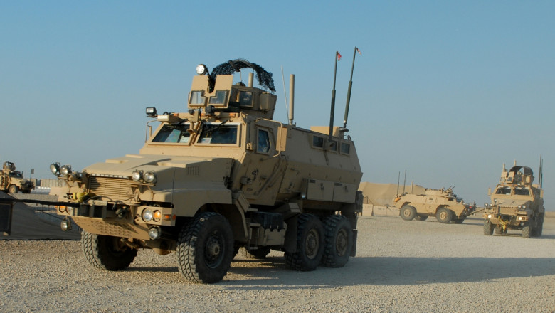 Caiman mine-resistant ambush-protected vehicles in Iraq