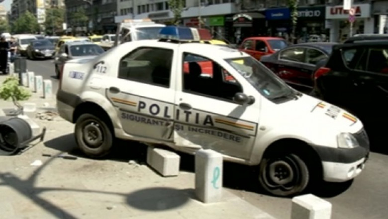 masina politie accidentata