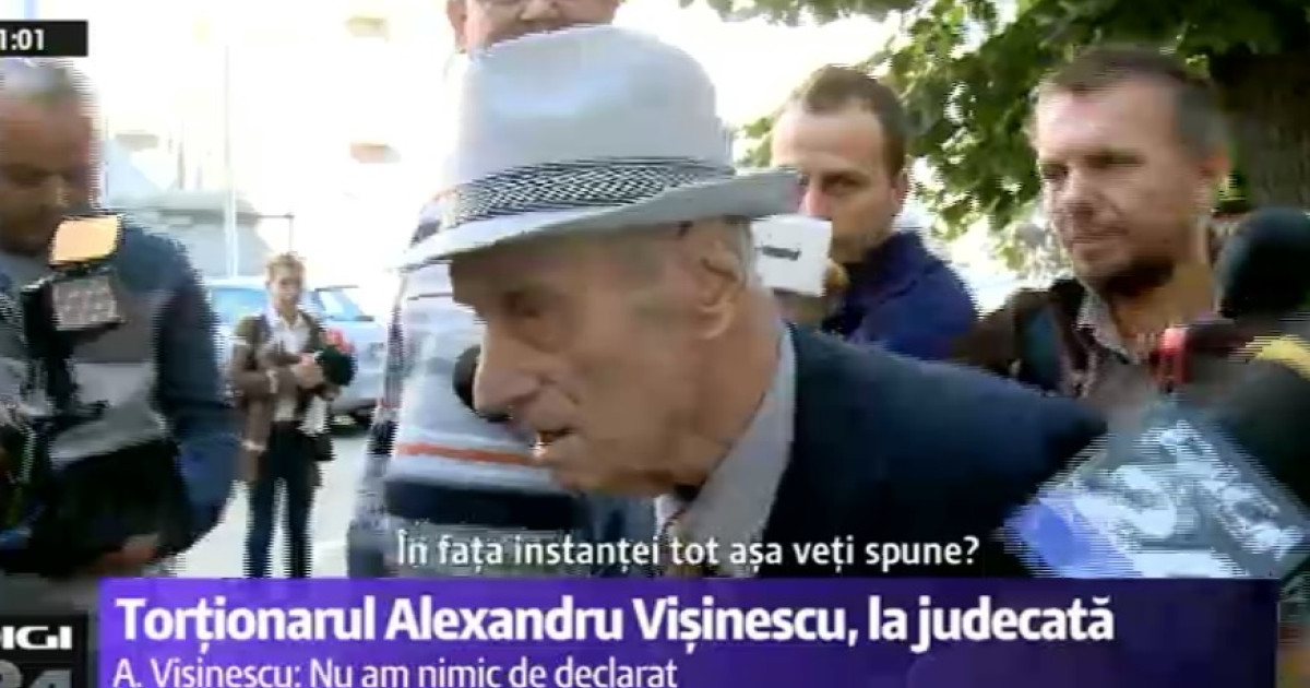 Torționarul comunist, la judecată. Alexandru Vișinescu, din nou agresiv