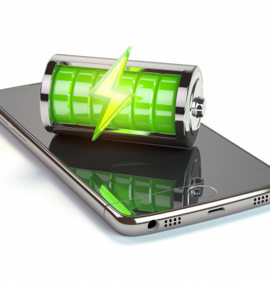 baterie smartphone verde