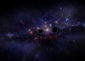 Dark,Galaxy,With,Black,Holes