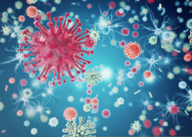 Bacteria,Virus,Or,Germs,Microorganism,Cells.,3d,Rendering