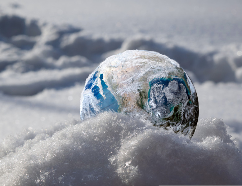 Freezing,Planet,Earth.,Large,Drifts,Of,Snow.,The,Concept,Of