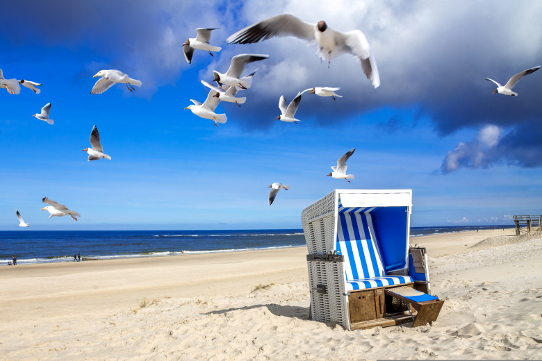 Beach,In,Westerland,,Sylt,,Germany