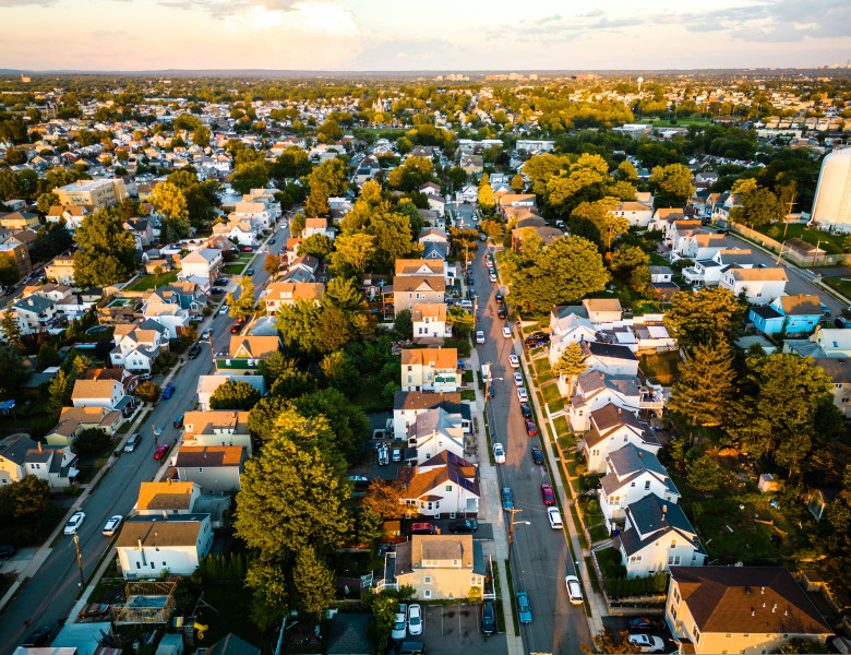 Aerial,Of,Sunset,In,Garfield,New,Jersey