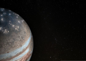 Jupiter,Northern,Hemisphere,Lightning,Activity,Near,Its,Pole.,Elements,Of