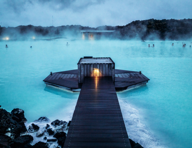 Reykjavik,,Iceland,-,July,4,,2018:,Beautiful,Geothermal,Spa,Pool