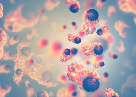 Cancer,Cells,On,Scientific,Background.3d,Illustration