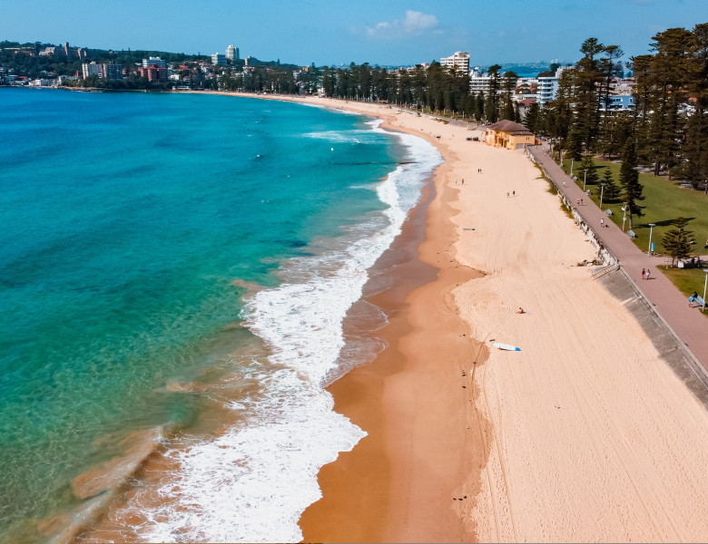 Manly,Beach,Sydney,Australia,Drone,Footage