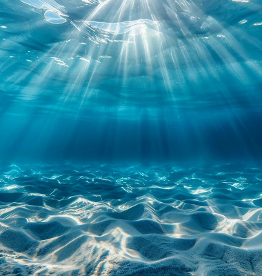 Underwater,,Sunlight,,Ocean,,Clear,Water,,Sun,Rays,,Caustics,,Sea,Bed,