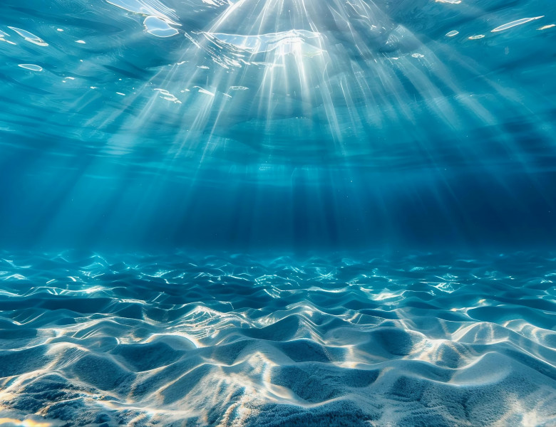 Underwater,,Sunlight,,Ocean,,Clear,Water,,Sun,Rays,,Caustics,,Sea,Bed,