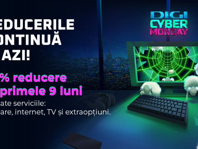 La DIGI, continuă sărbătoarea ofertelor speciale de Cyber Monday