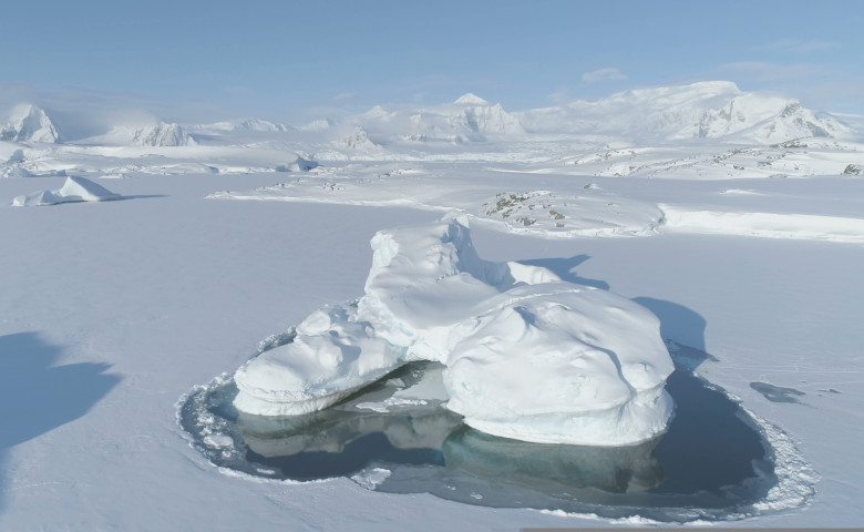 Melting,Ice,-,Iceberg,Frozen.,Antarctica,Aerial,View,Climate,Change.