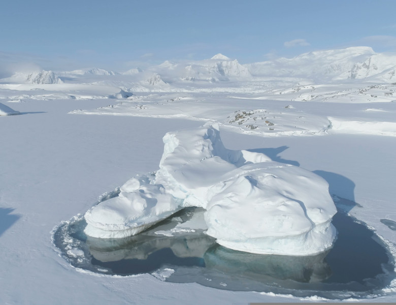 Melting,Ice,-,Iceberg,Frozen.,Antarctica,Aerial,View,Climate,Change.