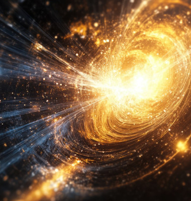 Big bang explosion concept. Creation of Universe, colourful nebulae, galaxies and stars. Scientific idea of deep space