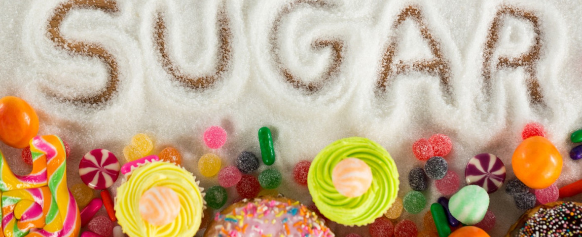 Sugar written on sugar powder