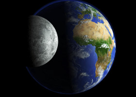 our earth and the moon