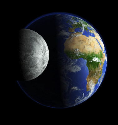 our earth and the moon