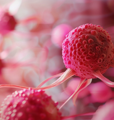 Blood cancer cell, leukemia disease, growing tumor, oncology, medicine and science