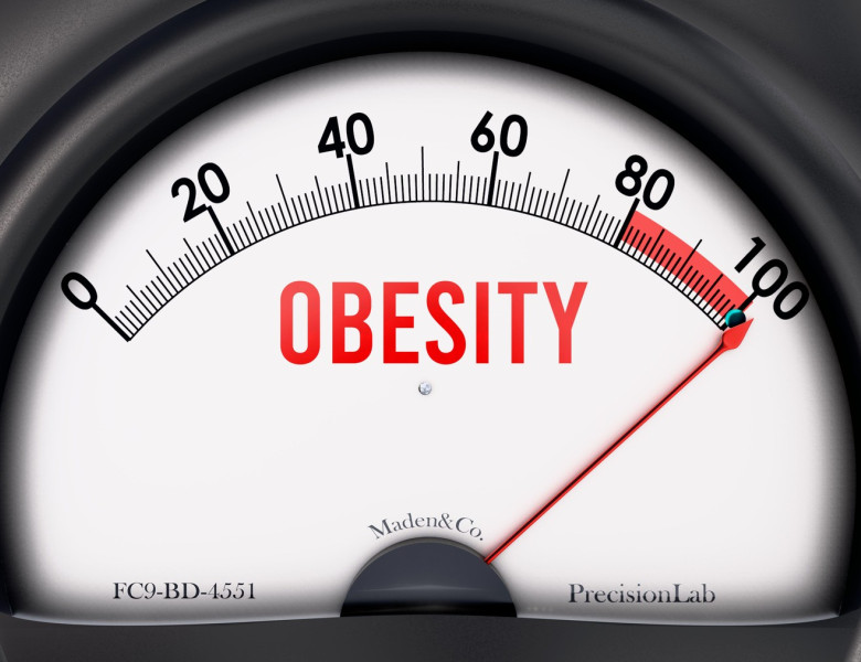 Obesity that is hitting a full scale, showing rising levels of obesity, possibly overload of it, too much of it. Maximum value, off the charts.