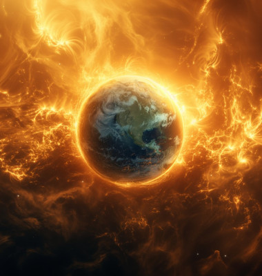 Solar wind, the flow of particles, geomagnetic storm