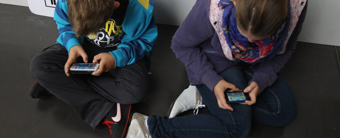 Children Using Smartphones