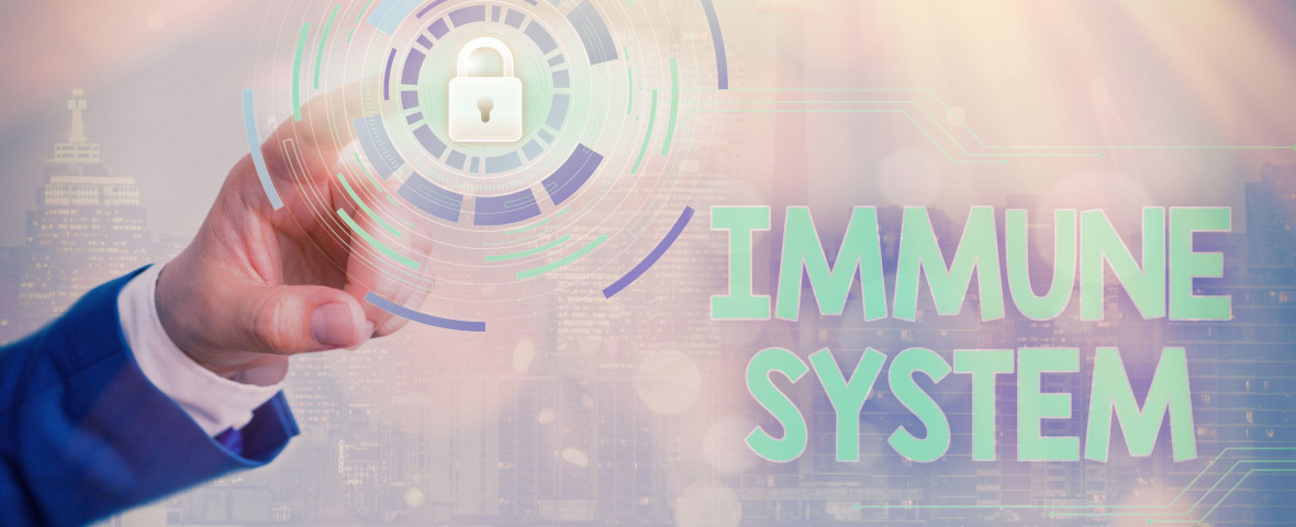 Writing note showing Immune System. Business concept for Complex network work together to defend against germs