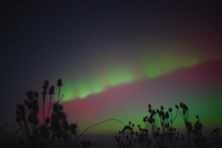 Aurora borealis observed from Northern Hungary