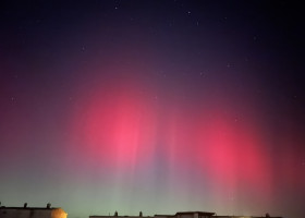 Northern lights over Schwerin