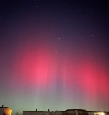 Northern lights over Schwerin