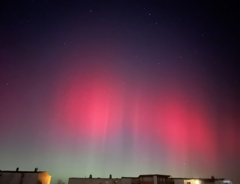 Northern lights over Schwerin
