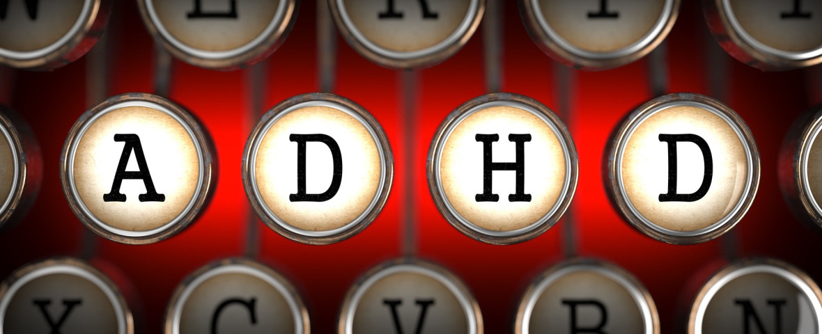 ADHD on Old Typewriter's Keys.