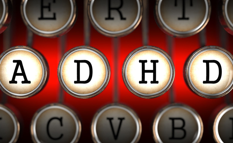 ADHD on Old Typewriter's Keys.