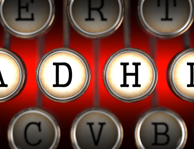 ADHD on Old Typewriter's Keys.