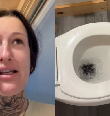 Ce a descoperit o femeie în propria baie, în timp ce spală rufele/ Foto: Captură video TikTok