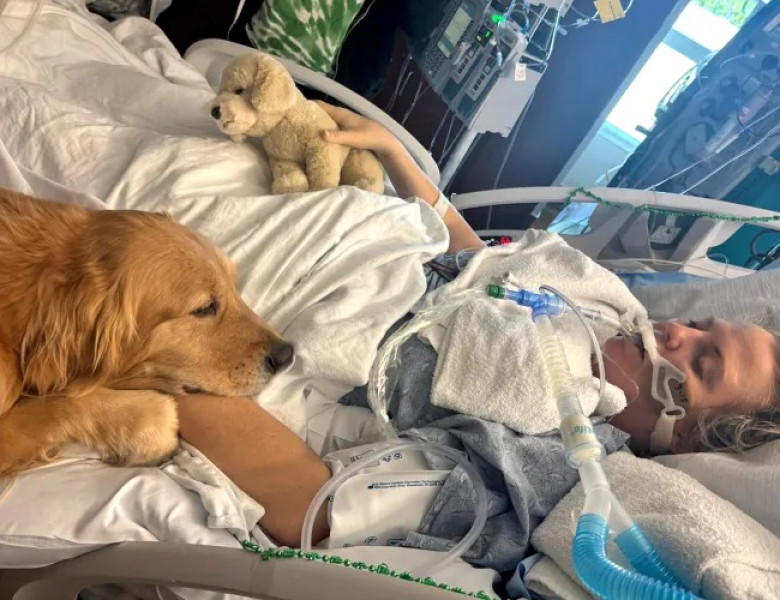 O femeie în comă s-a trezit după ce un câine i-a atins mâna/ Foto: Facebook Memorial Hospital West