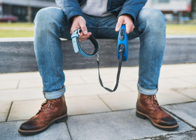 Bărbat cu o lesă goală/ Profimedia